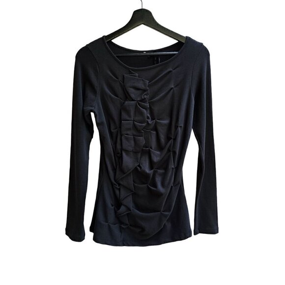 Jarbo Women's Long Sleeve Ruched TopPima Cotton & Lycra Made In Peru, Size Small - Picture 1 of 10